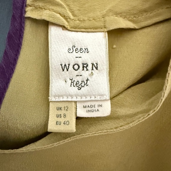 Seen Worn‎ Kept Dress Color Block Silk Shift US 8 UK 12 EU 40 Minimalist - Picture 7 of 9